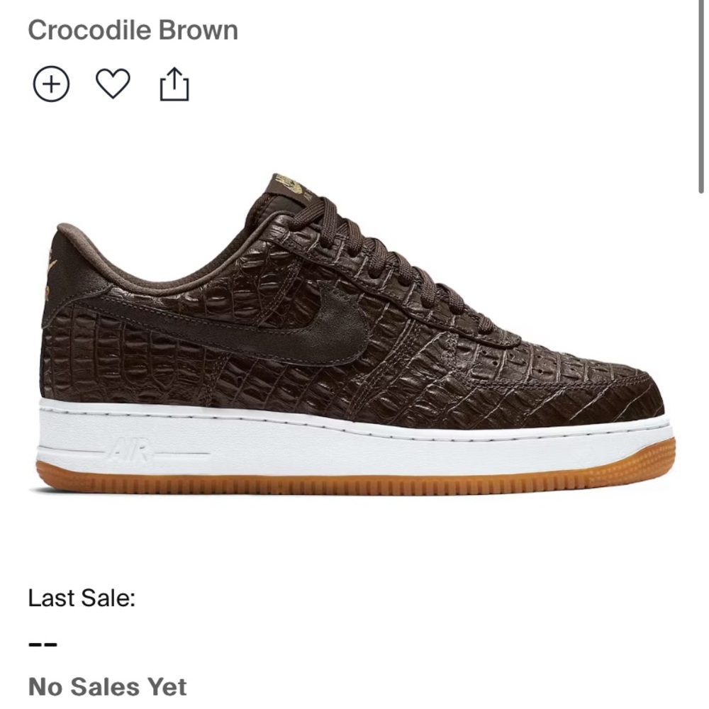 Air Force 1 special crocodile brown